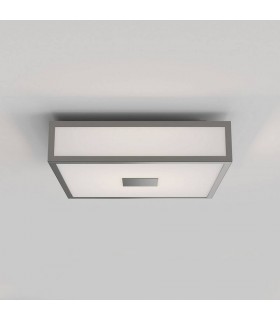 Bathroom Square LED Ceiling Light Matt Nickel IP44 - 1