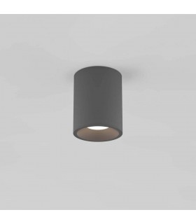 Outdoor Round Surface Mounted LED Downlight Textured Grey IP65 - 1