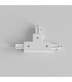 T Connector Right Nearside Earth Track Lighting Matt White - 1
