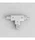 T Connector Left Nearside Earth Track Lighting Matt White - 1
