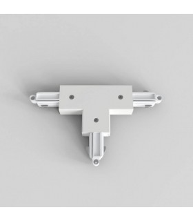 T Connector Left Farside Earth Track Lighting Matt White - 1