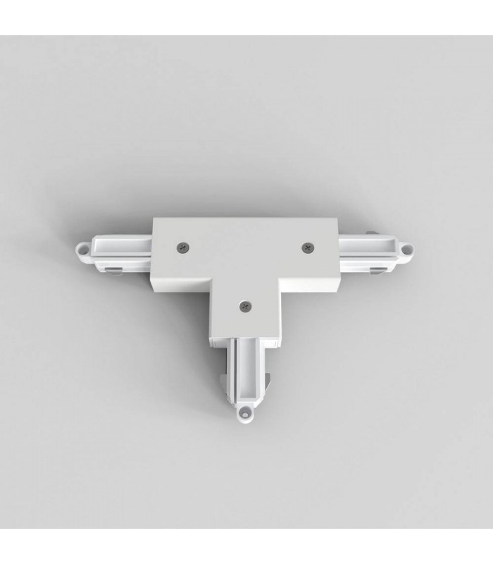 T Connector Left Farside Earth Track Lighting Matt White - 1