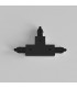 T Connector Right Nearside Earth Track Lighting Matt Black - 1