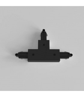 T Connector Right Nearside Earth Track Lighting Matt Black - 1