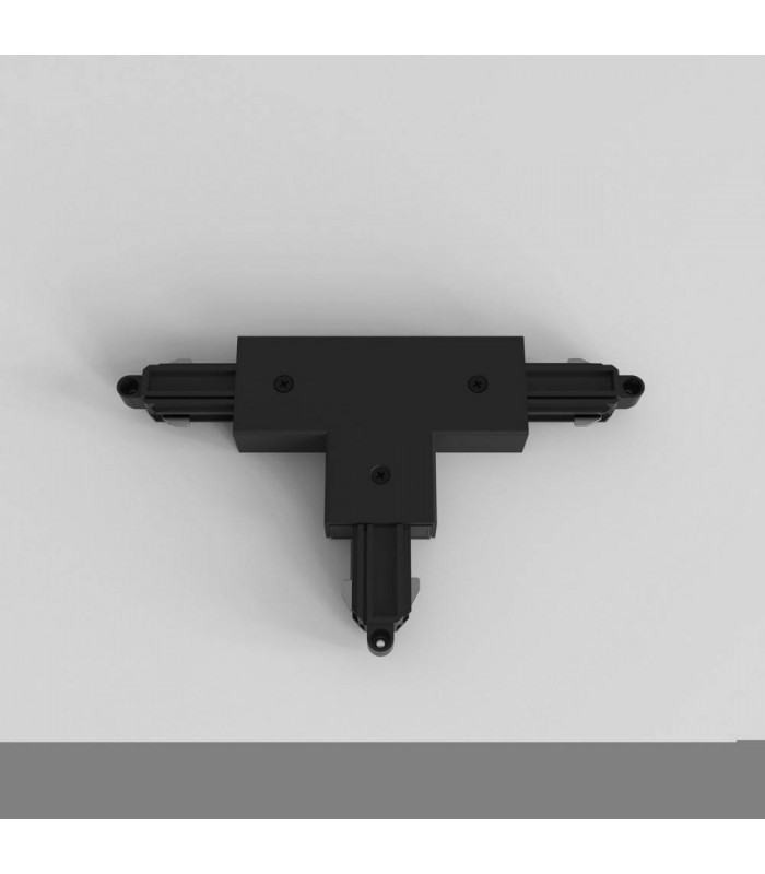 T Connector Left Farside Earth Track Lighting Matt Black - 1