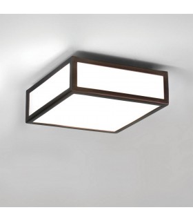 Bathroom Square Ceiling Light Bronze IP44, E27 - 1