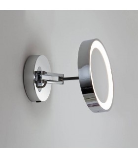 Bathroom LED Magnifying Mirror Polished Chrome IP44 - 1