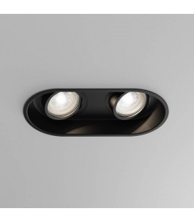 Recessed Twin Downlight Matt Black, GU10 - 1