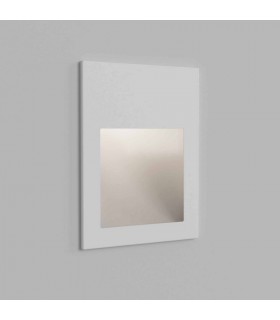 Outdoor LED Recessed Marker Wall Light Textured White IP65 - 1