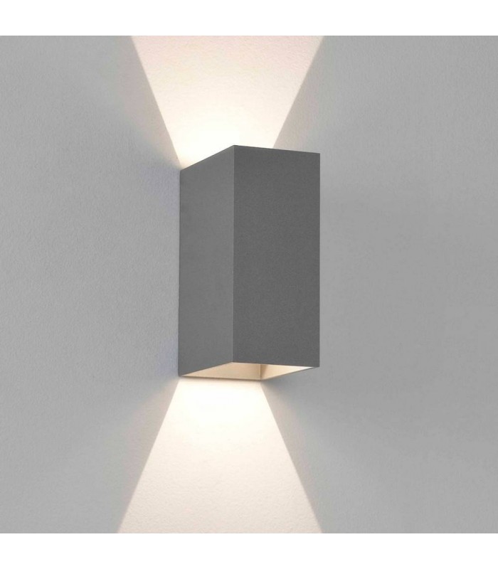LED Outdoor Wall Light Textured Grey IP65 - 1