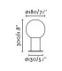 Moon Outdoor Pedestal Light Dark Grey 1x E27 IP44-2