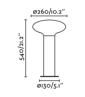 Blubs Outdoor Bollard Dark Grey 1x E27 IP44-2