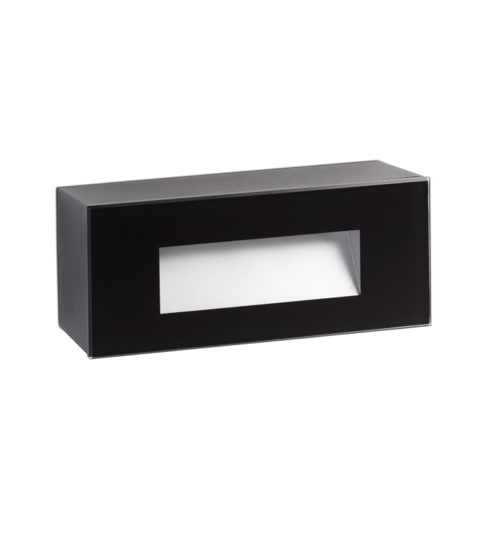Dart Recessed Wall Lamp Matt Black IP65 3000K-1
