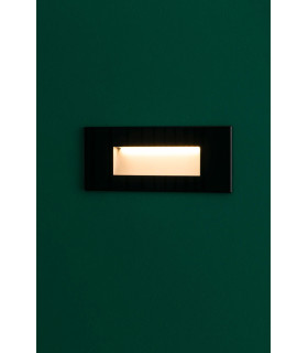 Dart Recessed Wall Lamp Matt Black IP65 3000K-2