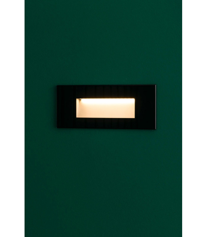 Dart Recessed Wall Lamp Matt Black IP65 3000K-2