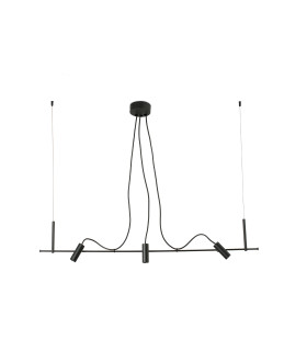 Clap Linear 3x6W Outdoor Pendant Ceiling Light Black IP65 3000K-1