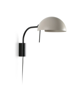 Dominica Dome Wall Lamp Black Beige 1x E27-1