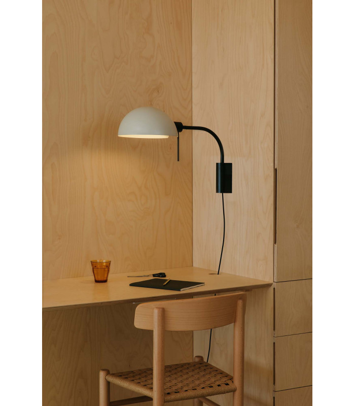 Dominica Dome Wall Lamp Black Beige 1x E27-2