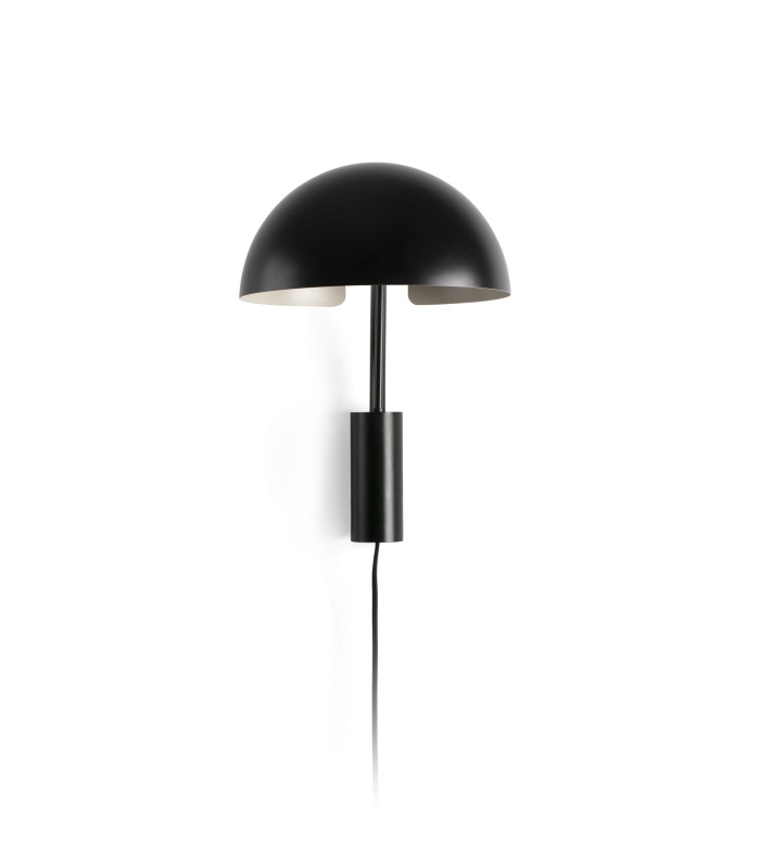 Dominica Dome Wall Lamp Black Black 1x E27-1