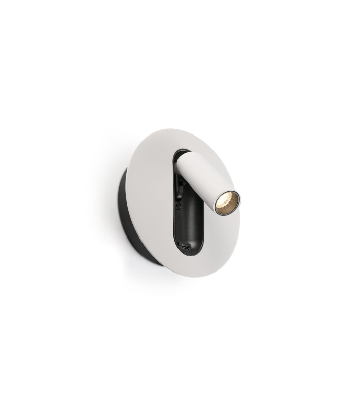 Timit USB C Reading Wall Light Matt White 2700K-1