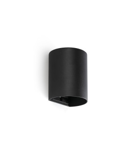 Sole Round Flush Wall Lamp Black 1x GU10-1