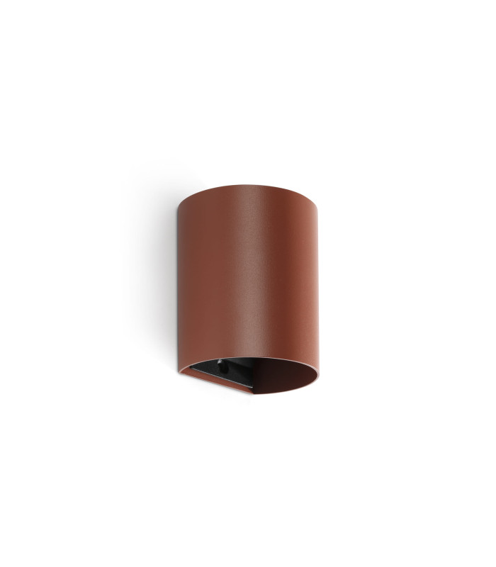 Sole Round Flush Wall Lamp Terracotta 1x GU10-1