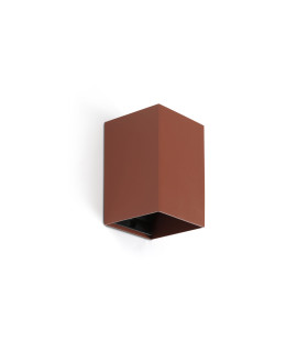 Lune Square Flush Wall Lamp Terracotta 1x GU10-1