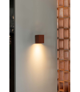 Lune Square Flush Wall Lamp Terracotta 1x GU10-2