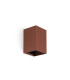 Lune Square Fluted Flush Wall Lamp Terracotta 1x GU10-1