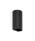 Sole Round Fluted Up & Down Wall Lamp Black 2x GU10-1