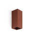 Lune Square Up & Down Wall Lamp Terracotta 2x GU10-1