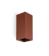 Lune Square Fluted Up & Down Wall Lamp Terracotta 2x GU10-1