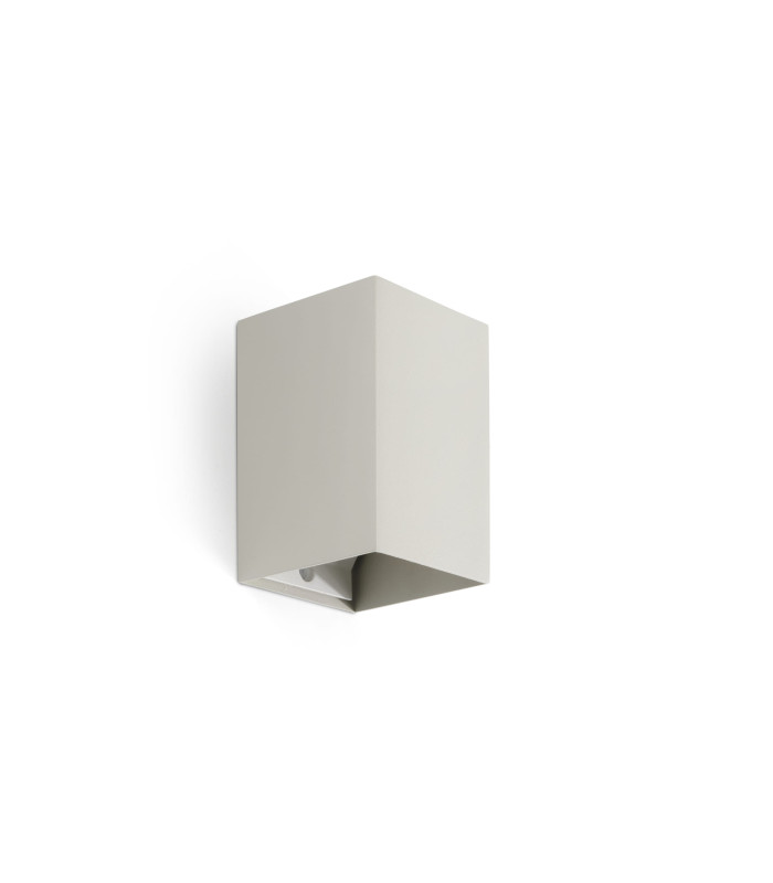 Lune Square Flush Wall Lamp Grey 1x GU10-1