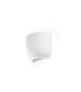 Kappu 25cm Plaster Wall Lamp White 1x E14-1
