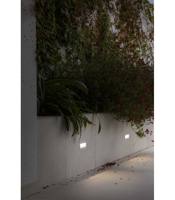 Mani Outdoor Recessed Wall Lamp White IP65 2200/ 2700/ 3200/ 4000K-2