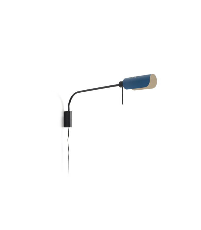 Martinica XL Reading Wall Light Black Blue 1x E27-1
