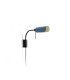 Martinica Small Reading Wall Light Black Blue 1x E27-1