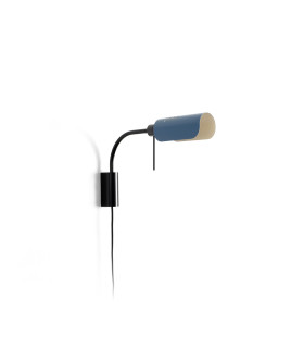 Martinica Small Reading Wall Light Black Blue 1x E27-1