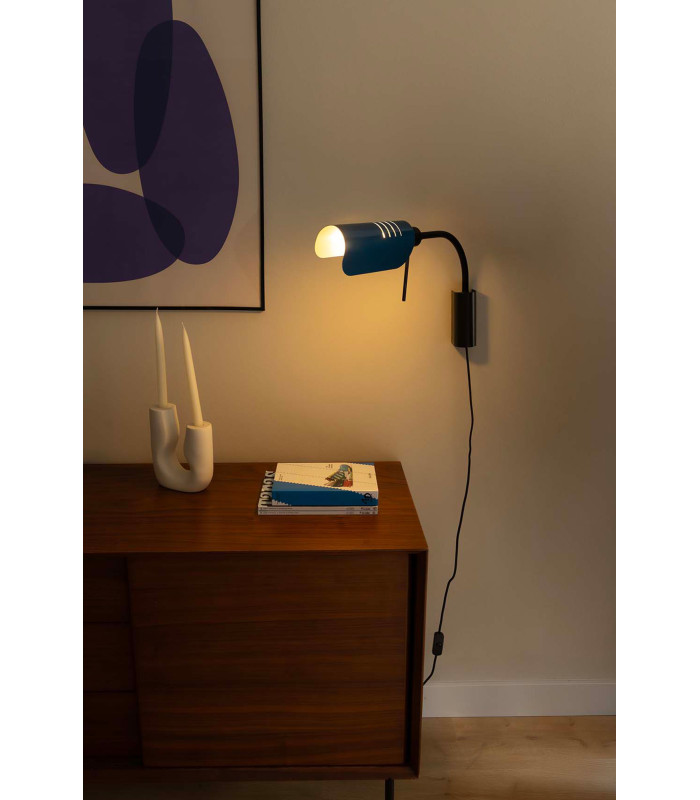 Martinica Small Reading Wall Light Black Blue 1x E27-2