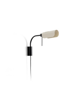 Martinica Small Reading Wall Light Black Beige 1x E27-1