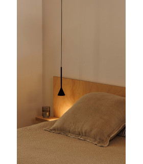 Anna Slim Pendant Ceiling Light Black 2700K-2