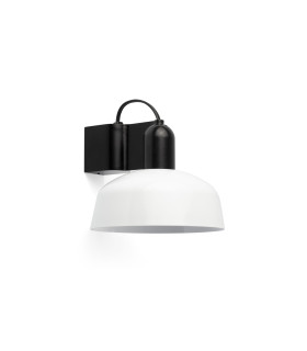 Tatawin Dome Wall Lamp Black Gloss White 1x E27-1