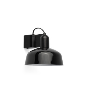 Tatawin Dome Wall Lamp Black Gloss Black 1x E27-1