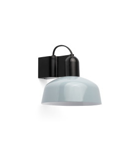 Tatawin Dome Wall Lamp Black Gloss Grayish Blue 1x E27-1