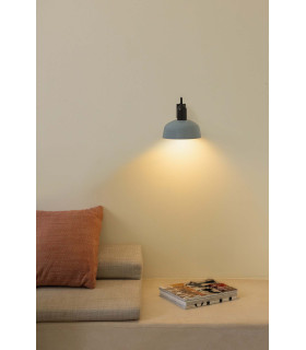 Tatawin Dome Wall Lamp Black Gloss Grayish Blue 1x E27-2
