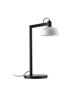 Tatawin Desk Task Lamp Black Gloss White 1x E27-1