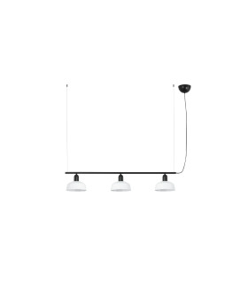 Tatawin Small Bar Pendant Ceiling Light Black Gloss White 3x E27-1