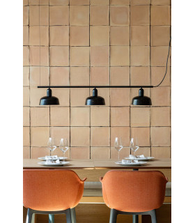 Tatawin Small Bar Pendant Ceiling Light Black Gloss Black 3x E27-2