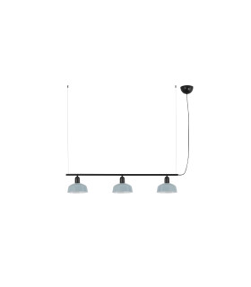 Tatawin Small Bar Pendant Ceiling Light Black Gloss Grayish Blue 3x E27-1