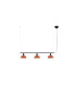 Tatawin Small Bar Pendant Ceiling Light Black Gloss Reddish Orange 3x E27-1